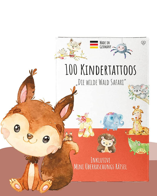 100 Kindertattoos "Die wilde Wald Safari" Kindertattoos lilaliebtdich 