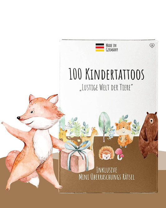 100 Kindertattoos "Lustige Welt der Tiere" Kindertattoos lilaliebtdich 
