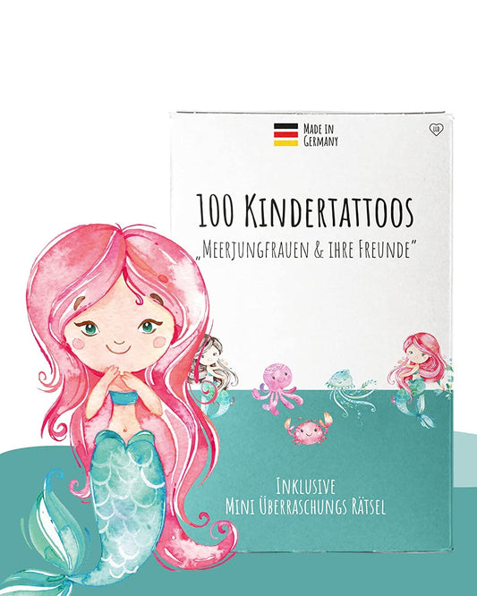 100 Kindertattoos "Meerjungfrauen & ihre Freunde" Kindertattoos lilaliebtdich 
