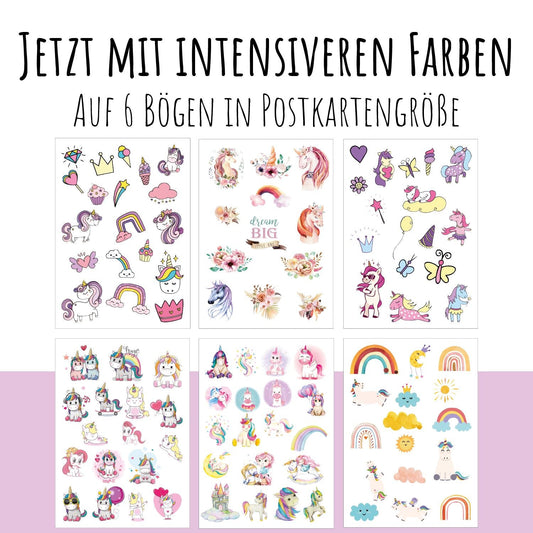 100 Kindertattoos "Und es gibt sie doch: Einhörner!" Kindertattoos lilaliebtdich 