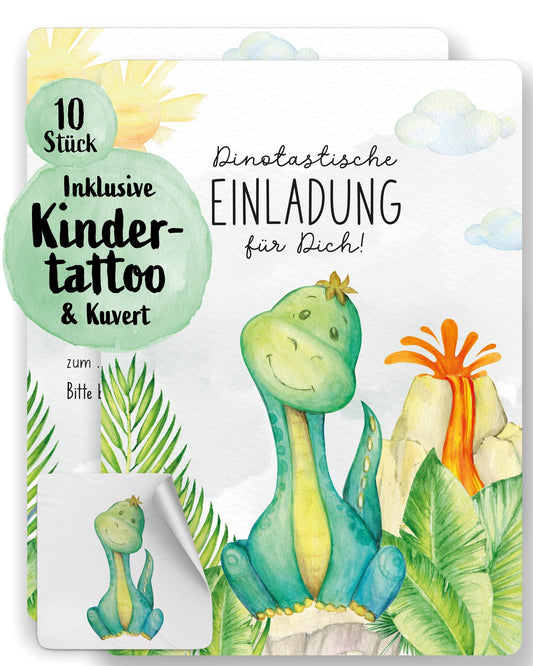 Einladungskarte Kindergeburtstag "Dinotastische Einladung" Einladungskarten lilaliebtdich 