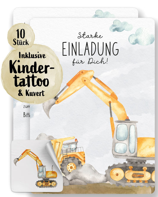 Einladungskarte Kindergeburtstag "Starke Einladung" Einladungskarten lilaliebtdich 